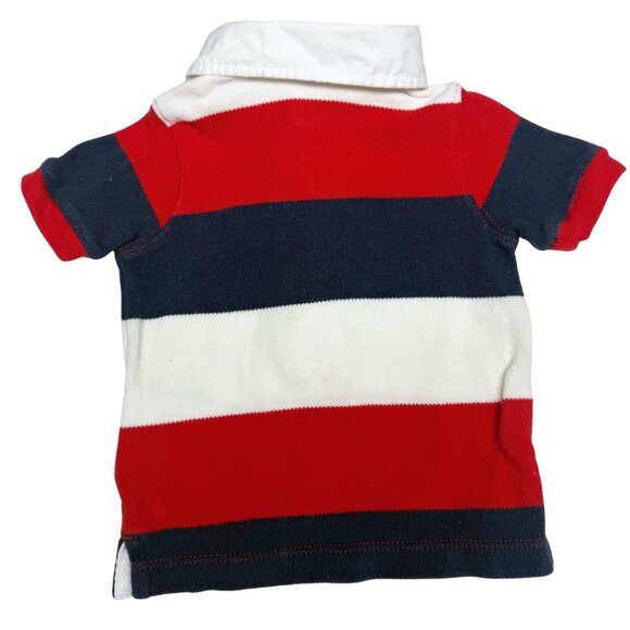 Ralph Lauren Baby Polo Shirt 3M Red White Navy Stripes – Toddler / Infant - Picture 11 of 11